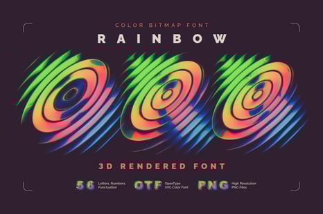 Rainbow Orb - Color Bitmap Font - Creative fonts