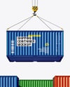 Shipping Container with Slings Mockup