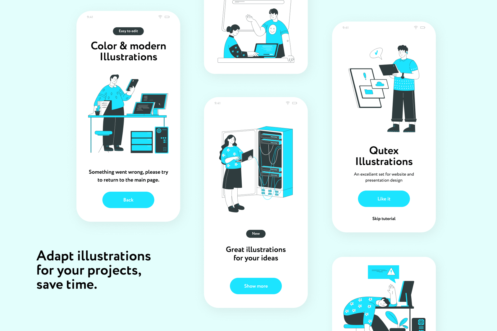 Qutex Hosting Illustrations