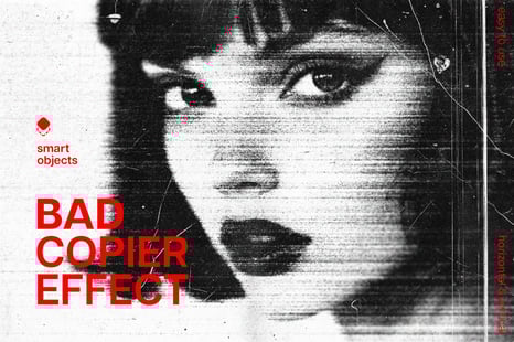 Smudged Bad Copier Photo Effect - Creative Store