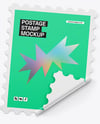Two Postage Stamps Mockup