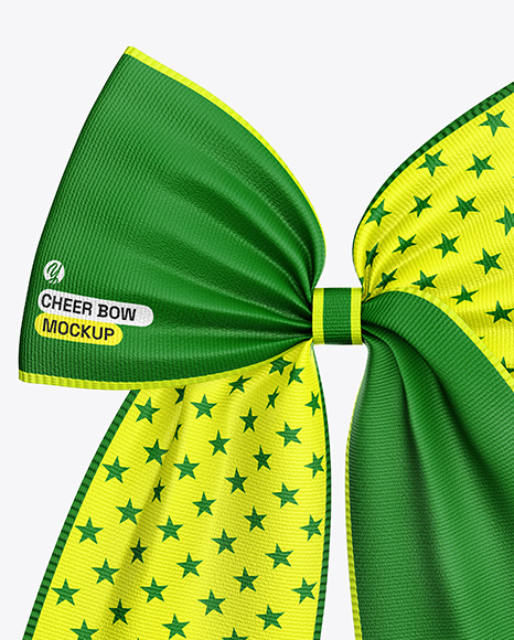 Cheer Bow with Long Ribbons Mockup