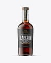 Black Rum Bottle Mockup
