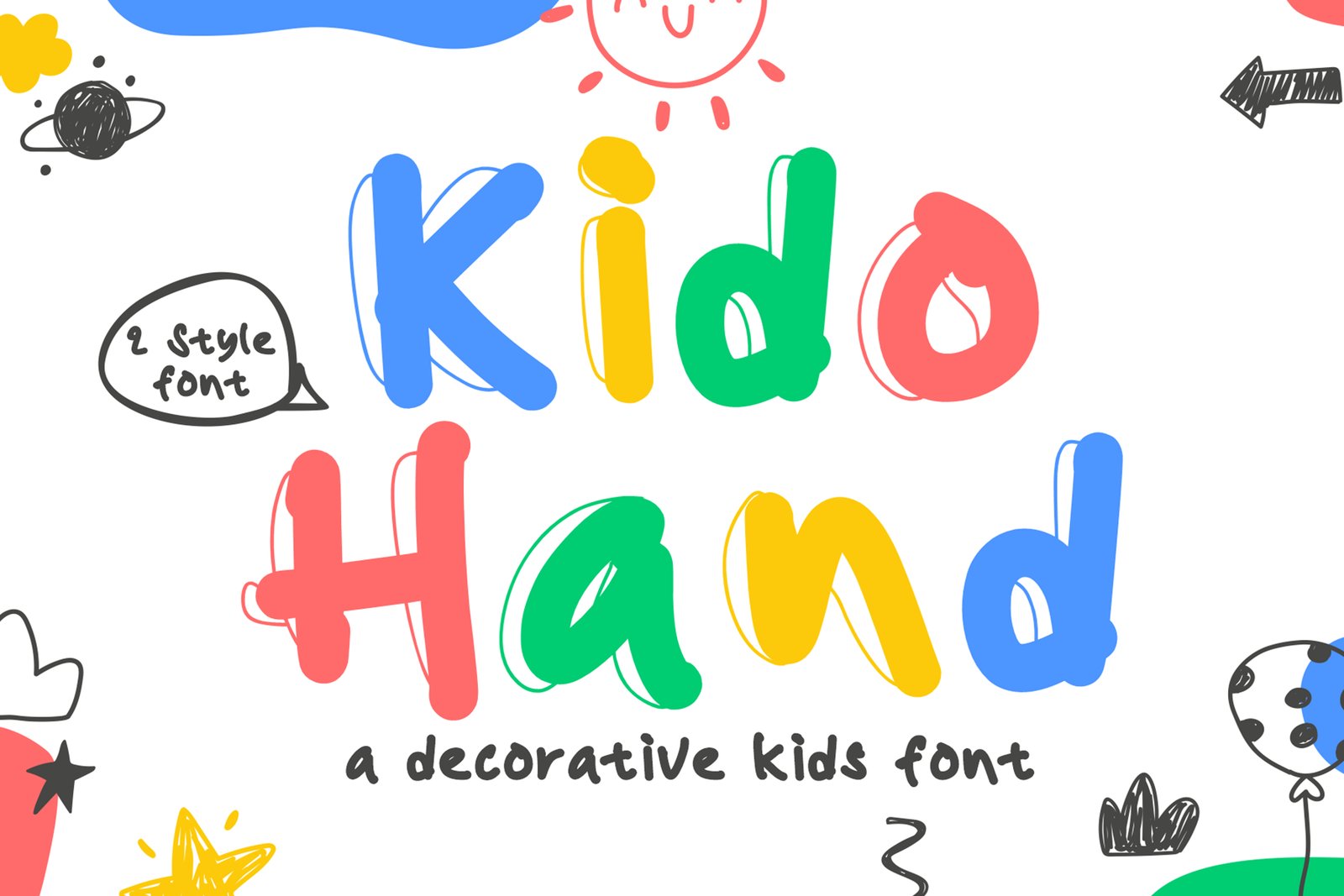 Kido Hand - decorative kids font