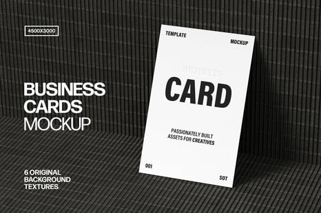 Concrete Angle Business Card 85x55mm Mockup - Stationery Mockups