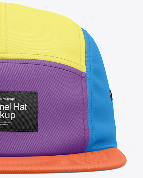 Five Panel Cap Mockup - Front View