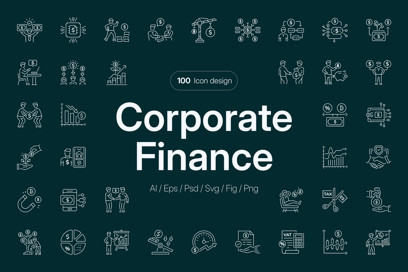 Corporate Finance Icon Set