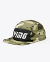Five Panel Cap Mockup - Half Side View