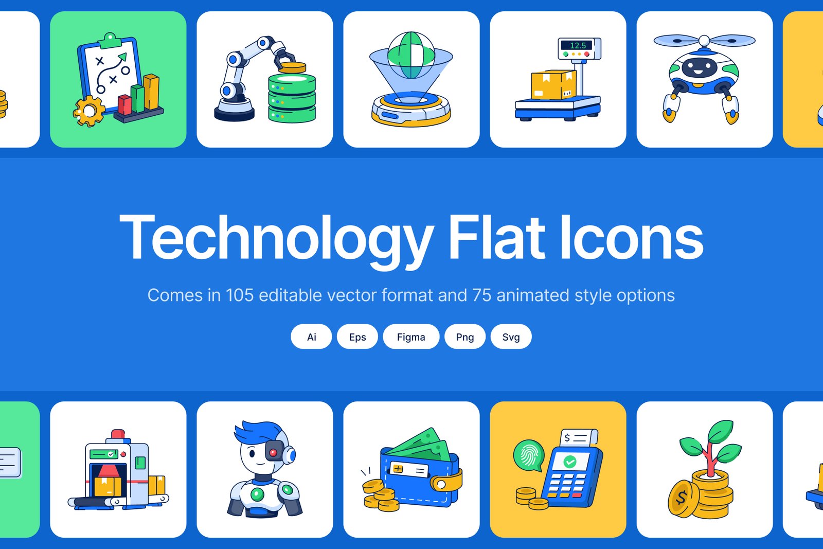 Technology Flat Icons Bundle