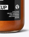Clear Glass Jar with Lobster Bisque Mockup