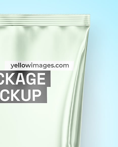 Glossy Metallic Package Mockup