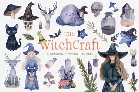 Witchcraft: Watercolor Graphics Collection - Illustrations