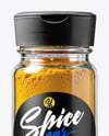 Glass Spice Jar with Turmeric Mockup