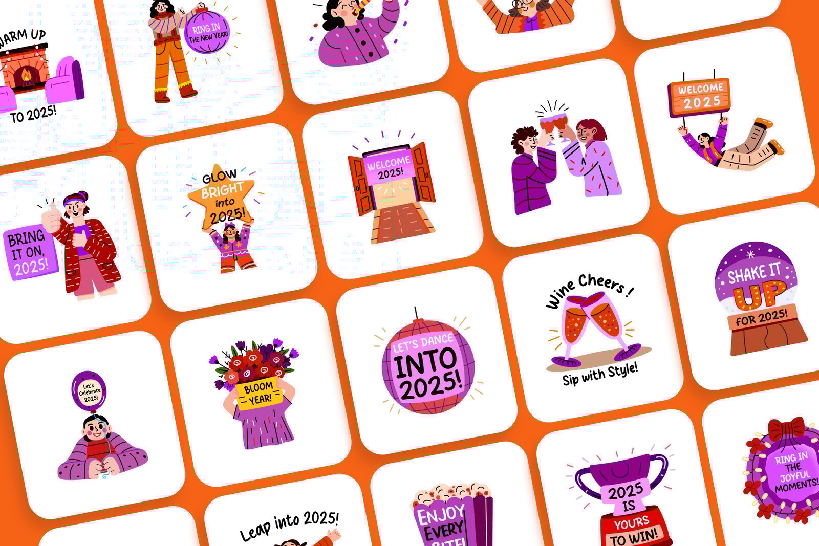 Animated New Year Stickers