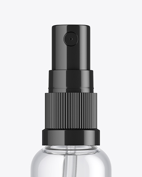 Spray Bottle with Paper Box Mockup