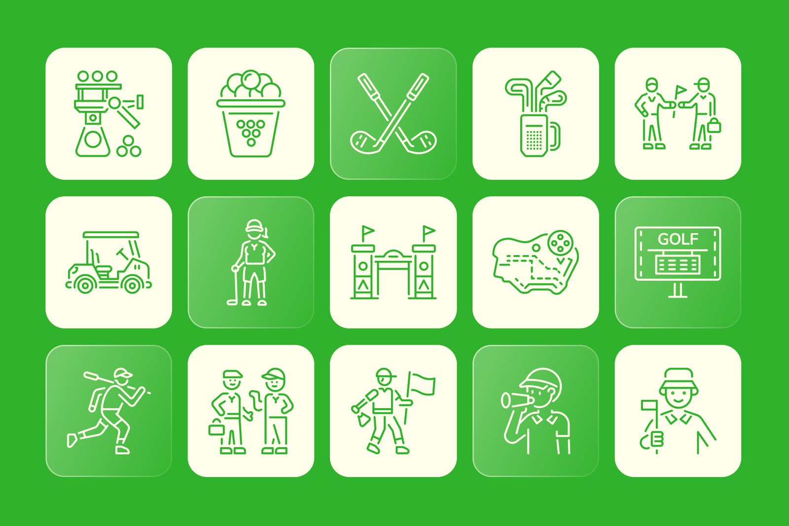 Golf Icons Set