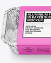 Aluminium Foil Tray Container in Paper Sleeve Mockup