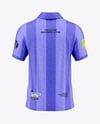 Men's Heather Polo Shirt Mockup - Back View