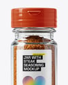 Clear Glass Jar with Steak Seasoning Mockup