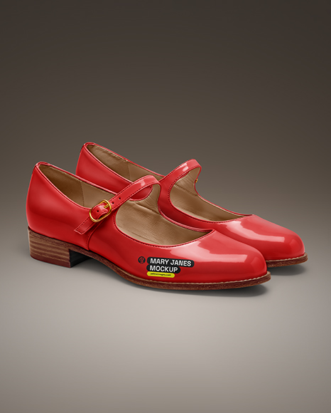 Pair of Mary Janes Mockup