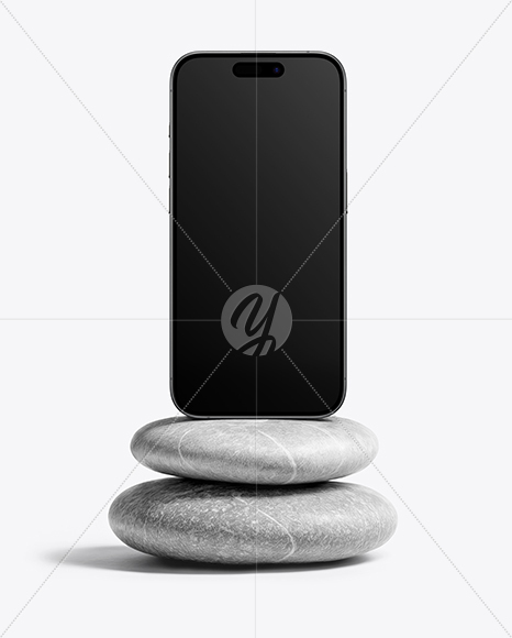 Apple Iphone on the Stones Mockup