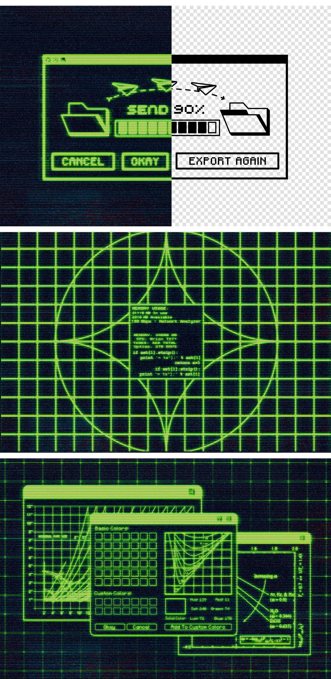 CRT Glowing Screen Text Effect