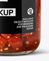 Jar with Tomato Bruschetta Mockup