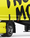 Semi Trailer Truck Mockup - Front Half Side View