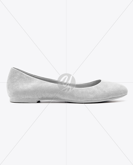 Suede Ballet Flat Mockup