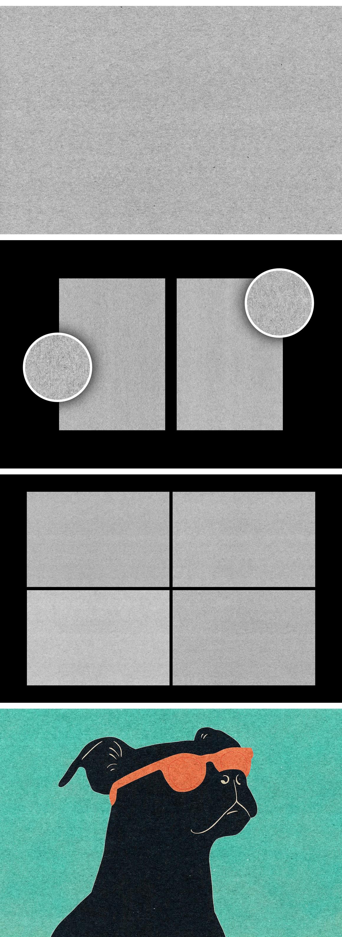Gray Kraft Paper Textures Collection