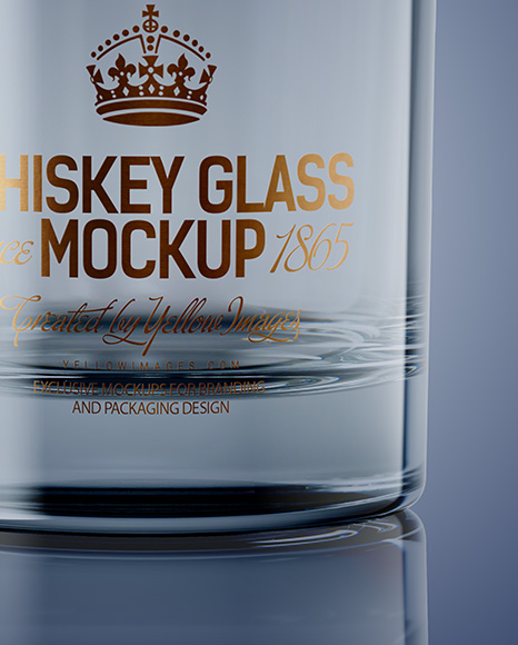 Clear Whisky Tumbler Glass Mockup