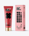 Matte Cosmetic Tube with Box Mockup