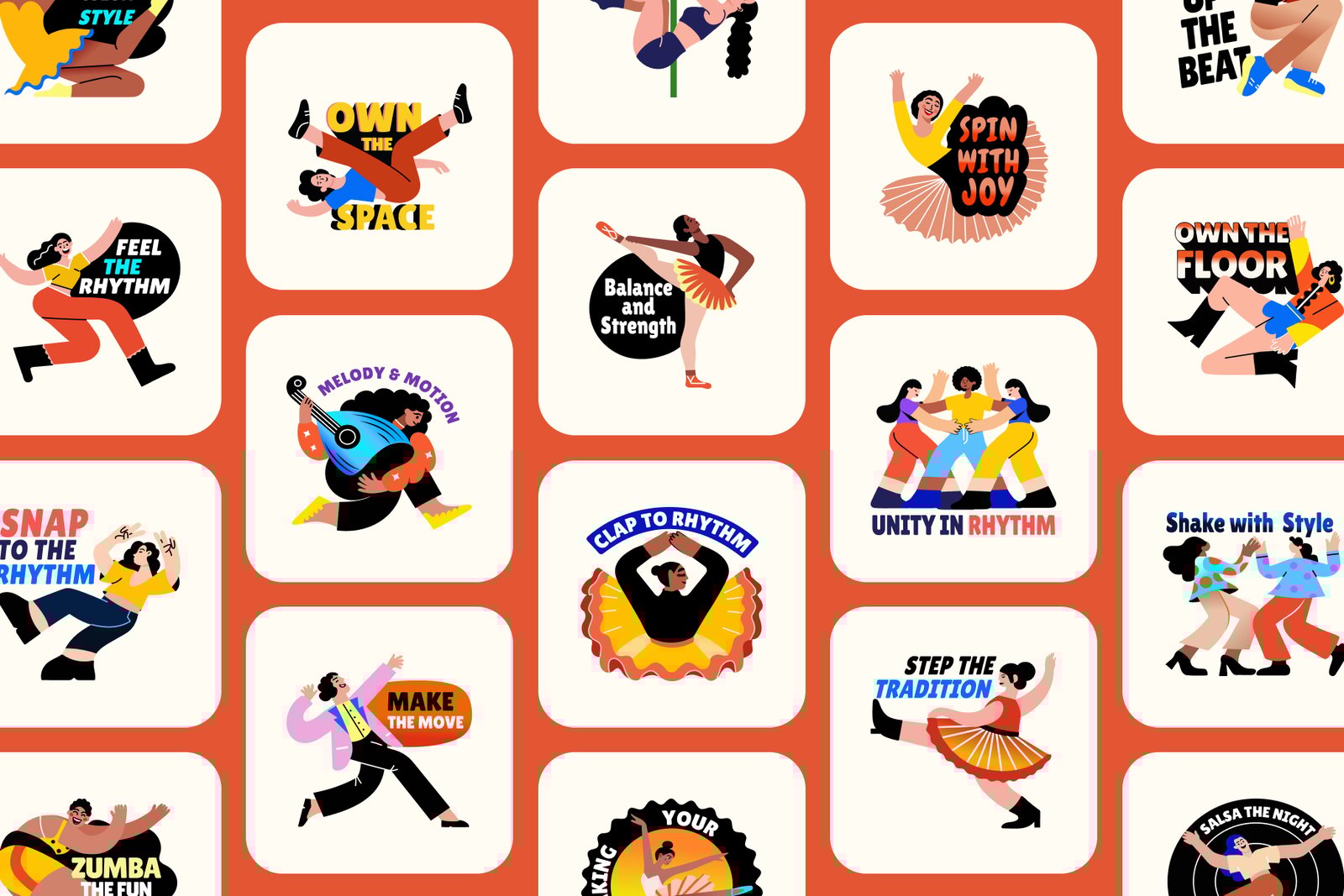 Dance Stickers Art Set