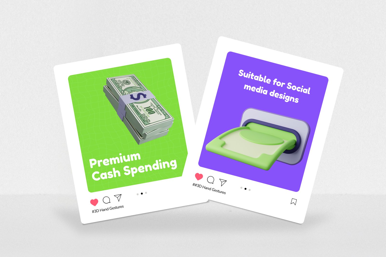 3D Spending Money Icons