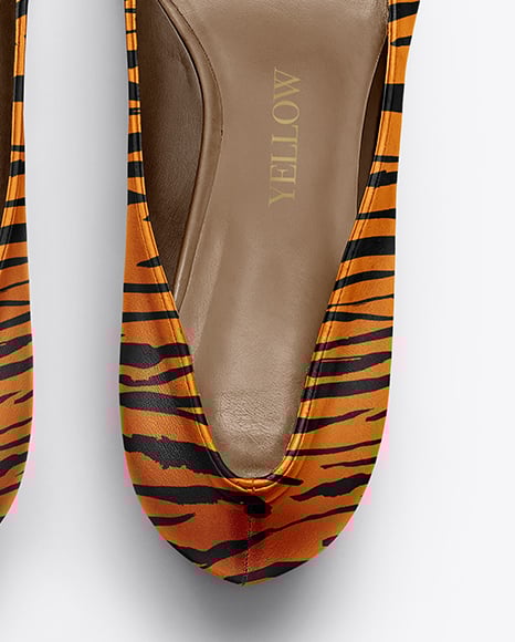 Pair of Glossy Stilettos Mockup