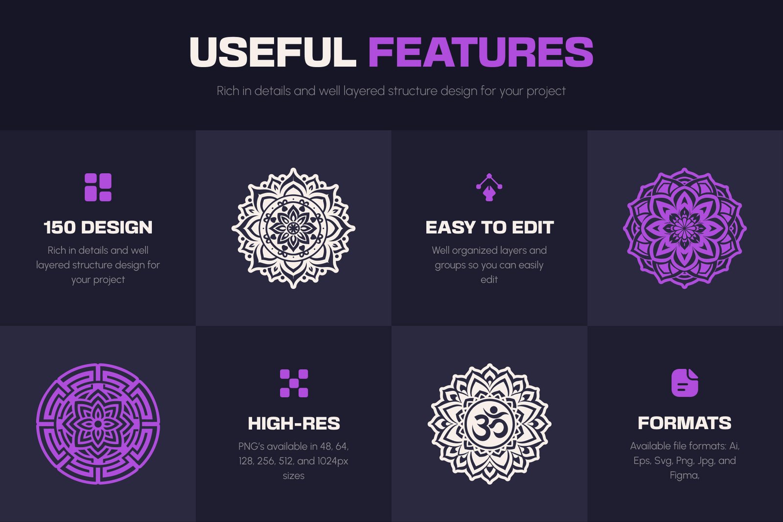 Mandala Symbols Art Set