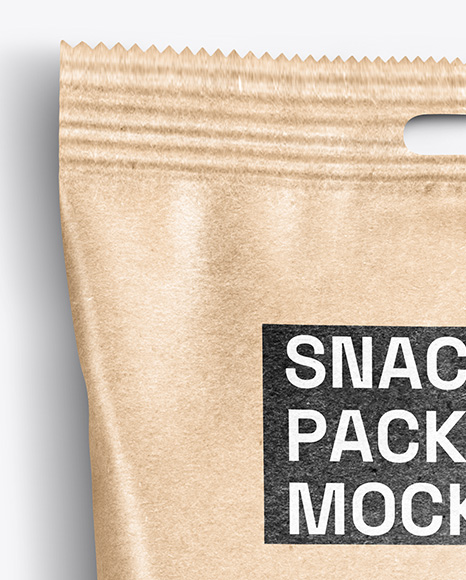 Kraft Paper Snack Package Mockup