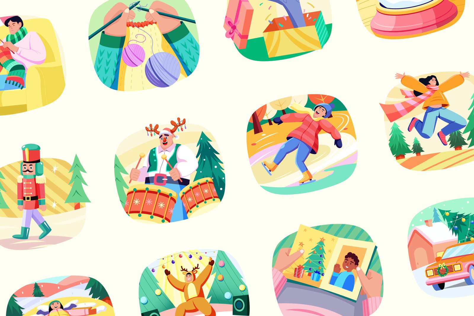 Christmas Illustration Art Set
