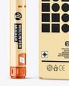 Glossy Insulin Pen with Box Mockup