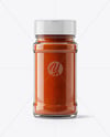 Glass Jar with Chili Powder Mockup