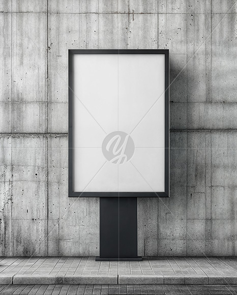 Advertising Stand with Poster Mockup