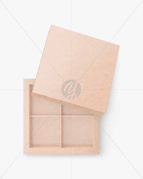 Kraft Box of Chocolate Sweets Mockup