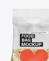 Transparent Package with Green Buckwheat Mockup