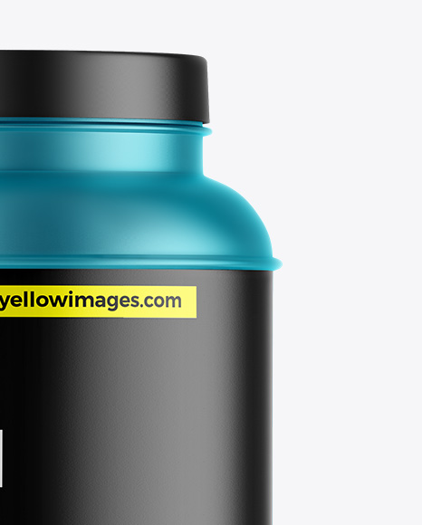 Matte Metallic Protein Jar Mockup