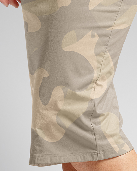 Combat Boots on Women's Legs with Dress Mockup