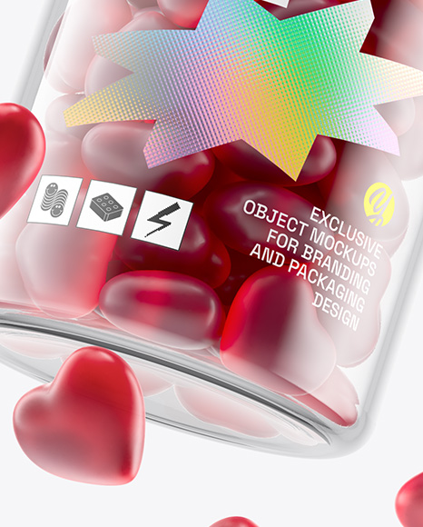 Plastic Bottle with Gummies Mockup