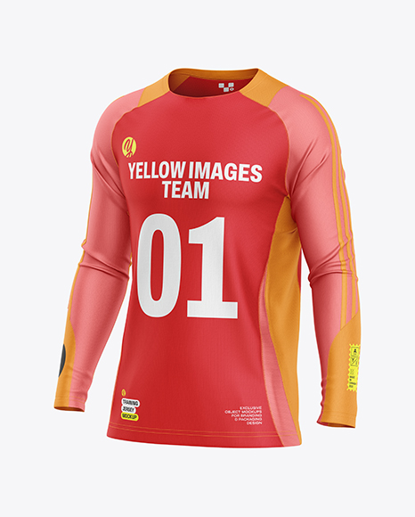 Training Long Sleeve Jersey Mockup - Half Side view