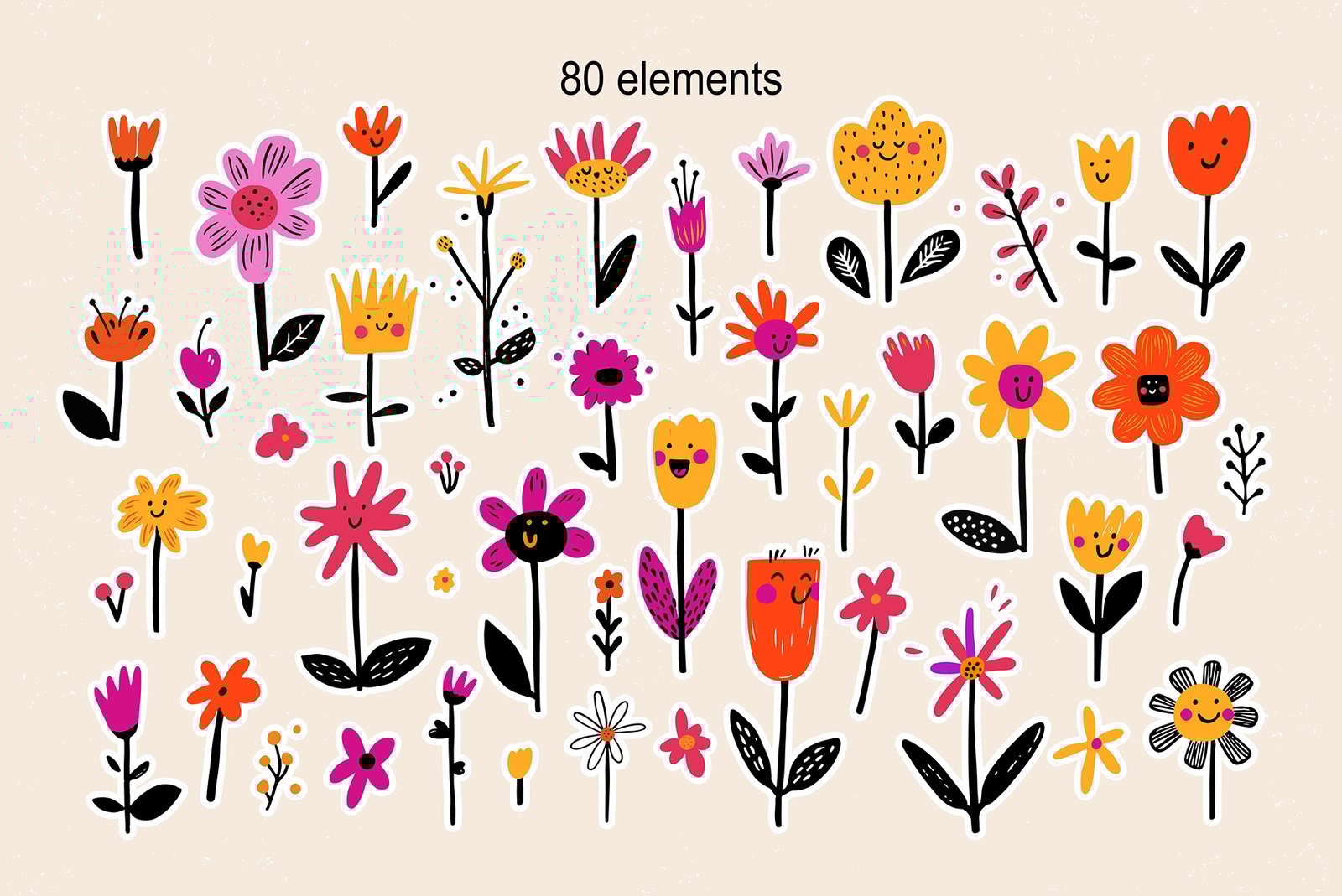 &#034;Let`s Plant Some Fun&#034; Illustrations set