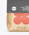 Kraft Package with Paper Label Mockup
