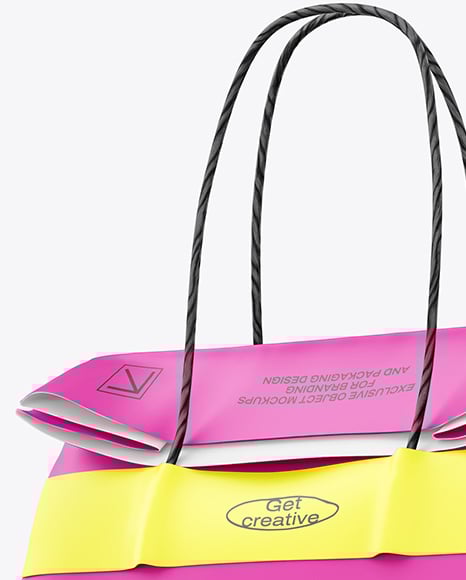 Matte Paper Shopping Bag Mockup